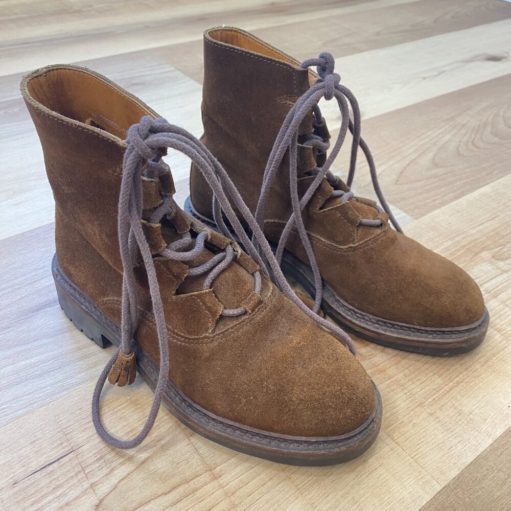 Vintage POLO Country Ralph Lauren Women's Suede Lace Up Prairie Boots Size 6B